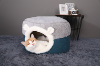 HKM-4029757 Cozy Cloth Cat Nest - Available in Small (40x40x31cm) and Medium (50x50x36cm) Sizes