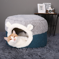 HKM-4029757 Cozy Cloth Cat Nest - Available in Small (40x40x31cm) and Medium (50x50x36cm) Sizes