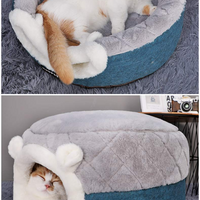 HKM-4029757 Cozy Cloth Cat Nest - Available in Small (40x40x31cm) and Medium (50x50x36cm) Sizes