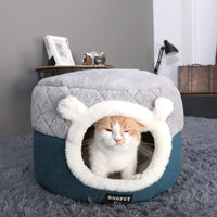 HKM-4029757 Cozy Cloth Cat Nest - Available in Small (40x40x31cm) and Medium (50x50x36cm) Sizes