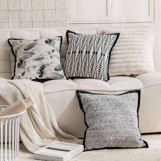 HKM-403027 Modern Decorative Throw Pillow Case in Various Patterns and Colors - 45x45cm