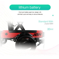 HKM-403091 Electric Power Wheelchair D07 with Removable Lithium Battery, 6 km/h Speed, 120KG Load Capacity, Red