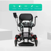 HKM-403091 Electric Power Wheelchair D07 with Removable Lithium Battery, 6 km/h Speed, 120KG Load Capacity, Red