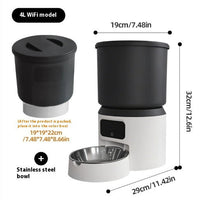 HKM-4031677 4L Smart Pet Feeder with Remote Monitoring, Video Interaction, and Scheduling Options