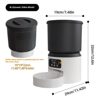 HKM-4031677 4L Smart Pet Feeder with Remote Monitoring, Video Interaction, and Scheduling Options