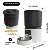 HKM-4031677 4L Smart Pet Feeder with Remote Monitoring, Video Interaction, and Scheduling Options