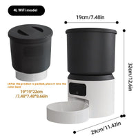 HKM-4031677 4L Smart Pet Feeder with Remote Monitoring, Video Interaction, and Scheduling Options