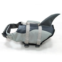 HKM-4033085 Pet Life Jacket for Dogs - Shark Mermaid Design, Available in Rose Red and Silver Gray, Sizes XS to XL