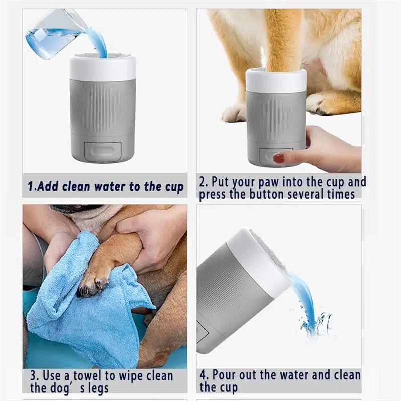 HKM-4033341 Pet Foot Washing Cup with Inner Brush Roller for Easy Cleaning and Grooming
