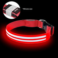 HKM-4033469 Luminous Double Fiber Dog Collar in Various Colors and Sizes