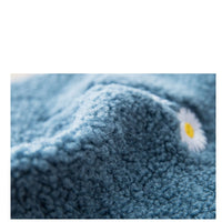 HKM-4033853 Embroidered Dog Feet Teddy Coat in Blue and Pink - Warm Wool Grain Sweater for Pets