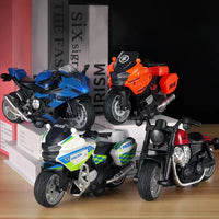 HKM-403475 1:12 Scale Diecast Motorcycle Model Toy with Lights and Music for Ages 3 and Up