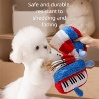 HKM-4036285 Interactive Accordion Dog Toy for Puppies - Squeaky, Chew-Resistant, Educational Gadget for Indoor and Outdoor Play