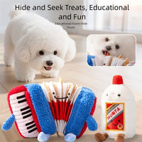 HKM-4036285 Interactive Accordion Dog Toy for Puppies - Squeaky, Chew-Resistant, Educational Gadget for Indoor and Outdoor Play