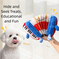 HKM-4036285 Interactive Accordion Dog Toy for Puppies - Squeaky, Chew-Resistant, Educational Gadget for Indoor and Outdoor Play