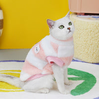 HKM-4036541 Cozy Fleece Sweatshirt for Cats - Available in Khaki, Wine Red, and Pink