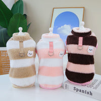 HKM-4036541 Cozy Fleece Sweatshirt for Cats - Available in Khaki, Wine Red, and Pink