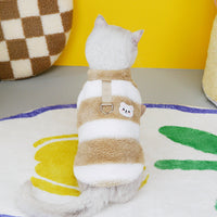 HKM-4036541 Cozy Fleece Sweatshirt for Cats - Available in Khaki, Wine Red, and Pink