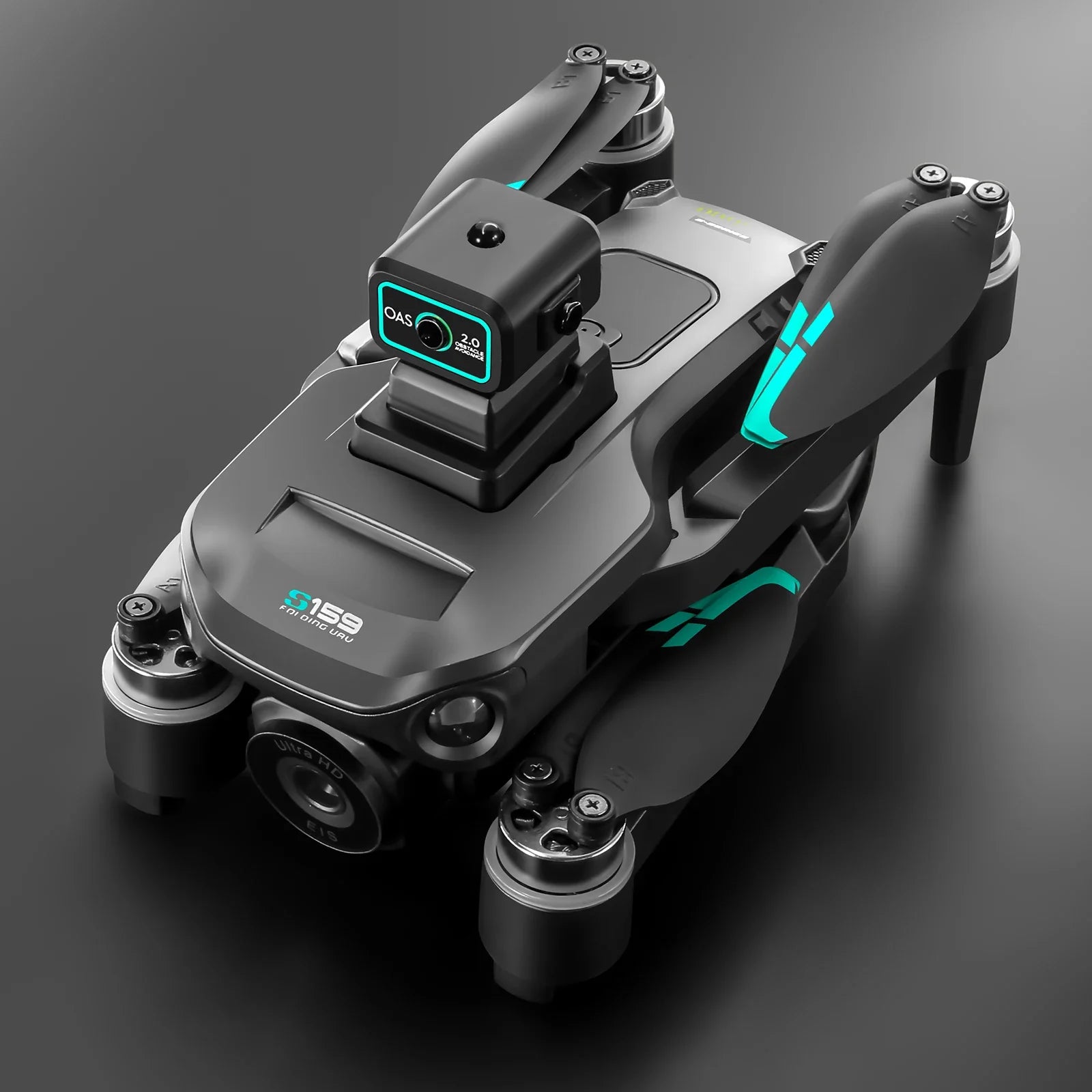 HKM-403667 S159 Mini Drone with WiFi FPV, Obstacle Avoidance, Optical Flow, Foldable Design and Remote Control