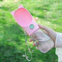HKM-4037309 Portable Dog Water Cup - 350ml & 400ml, Available in Cherry Blossom Powder, Girl Powder, and Sky Blue