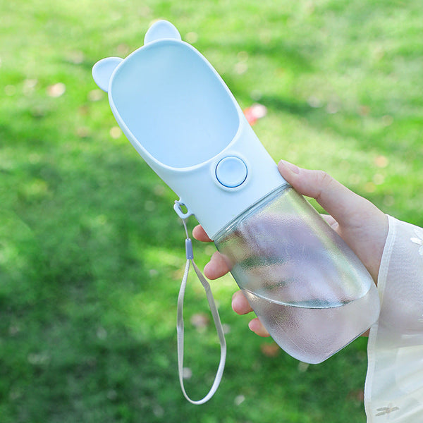 HKM-4037309 Portable Dog Water Cup - 350ml & 400ml, Available in Cherry Blossom Powder, Girl Powder, and Sky Blue
