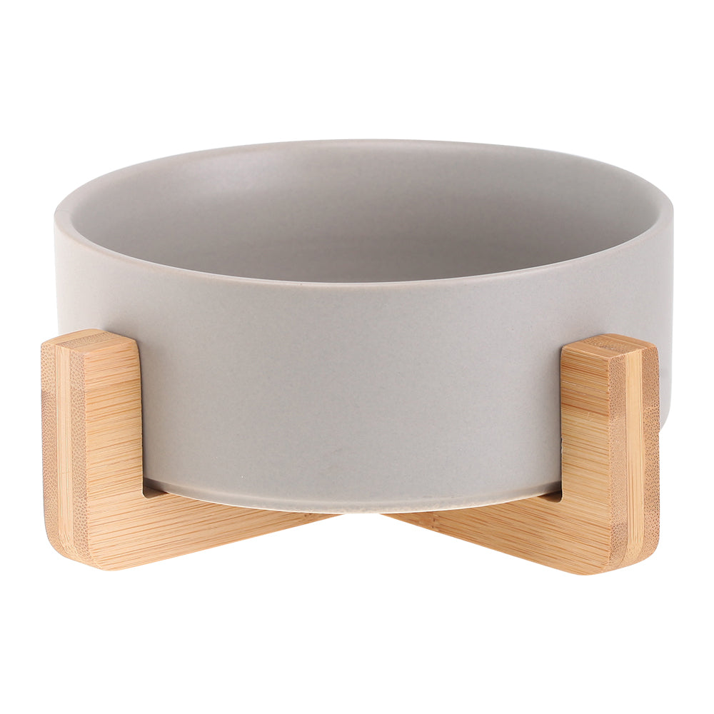 HKM-4037437 Ceramic Double Cat and Dog Bowl for Food and Water - 13cm, 400ml