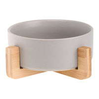 HKM-4037437 Ceramic Double Cat and Dog Bowl for Food and Water - 13cm, 400ml