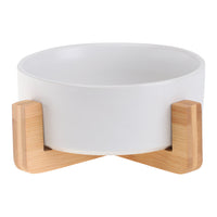 HKM-4037437 Ceramic Double Cat and Dog Bowl for Food and Water - 13cm, 400ml
