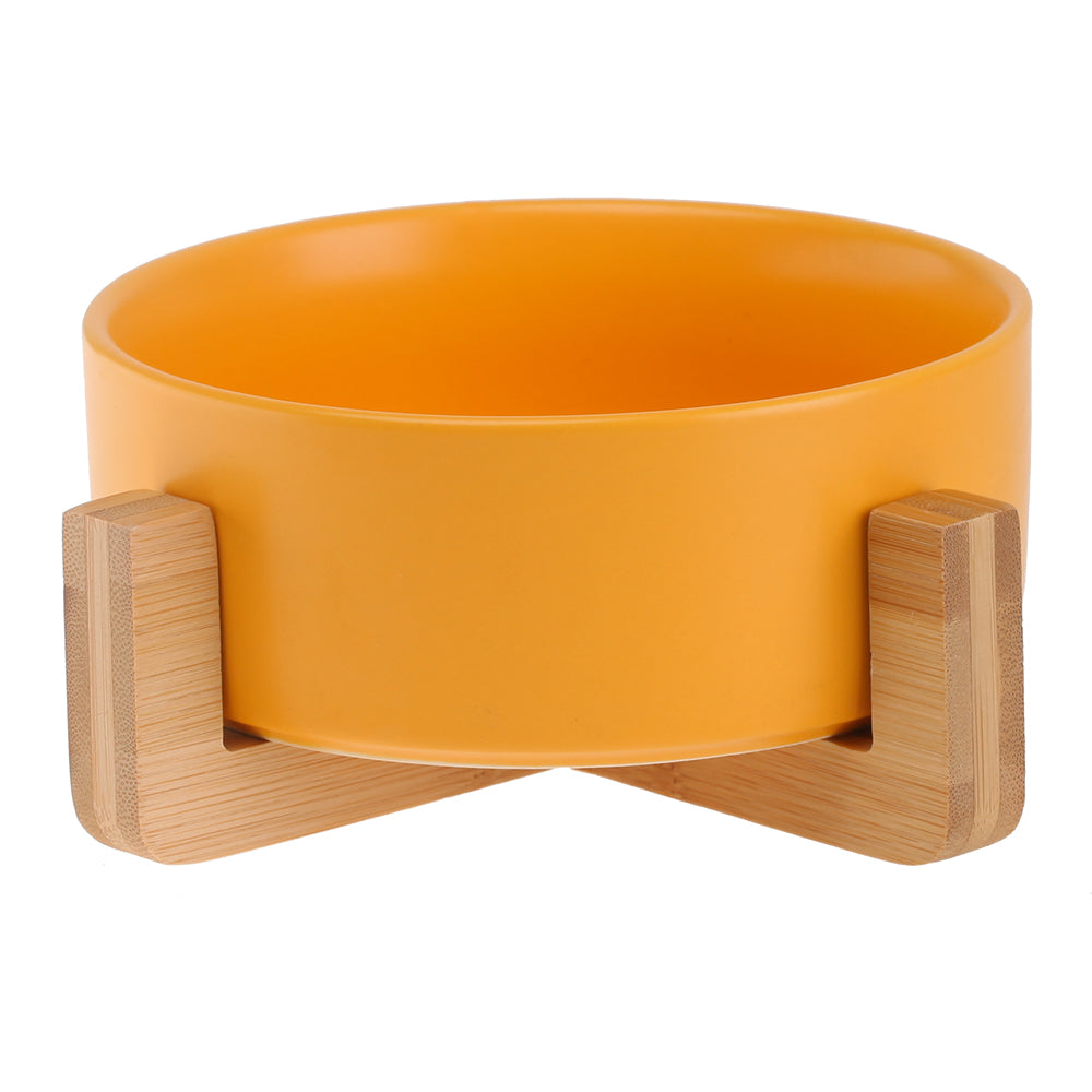 HKM-4037437 Ceramic Double Cat and Dog Bowl for Food and Water - 13cm, 400ml