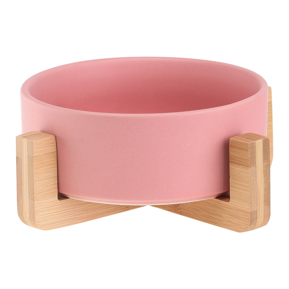 HKM-4037437 Ceramic Double Cat and Dog Bowl for Food and Water - 13cm, 400ml