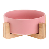 HKM-4037437 Ceramic Double Cat and Dog Bowl for Food and Water - 13cm, 400ml
