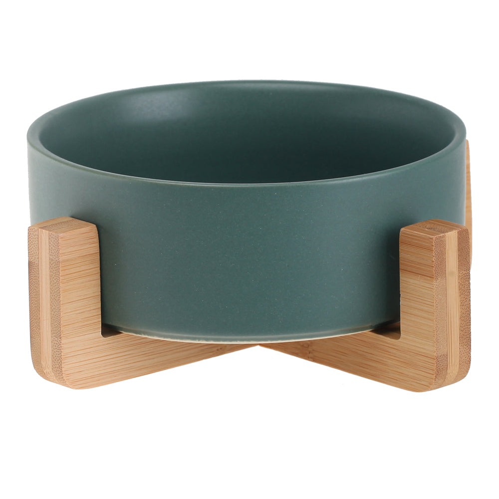 HKM-4037437 Ceramic Double Cat and Dog Bowl for Food and Water - 13cm, 400ml
