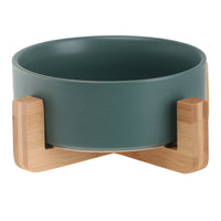 HKM-4037437 Ceramic Double Cat and Dog Bowl for Food and Water - 13cm, 400ml