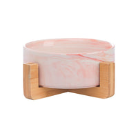 HKM-4037437 Ceramic Double Cat and Dog Bowl for Food and Water - 13cm, 400ml