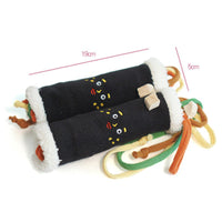 HKM-4037693 Voice Sushi Roll Plush Pet Toy - Tibetan Laver Rice Design (19x5cm)