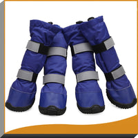 HKM-4038077 Waterproof Pet Shoes for Dogs - Comfortable Rain Boots with Reflective Straps and Warm Flannel Lining