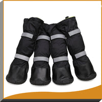 HKM-4038077 Waterproof Pet Shoes for Dogs - Comfortable Rain Boots with Reflective Straps and Warm Flannel Lining