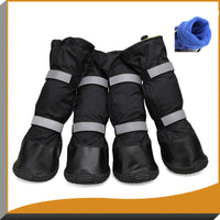 HKM-4038077 Waterproof Pet Shoes for Dogs - Comfortable Rain Boots with Reflective Straps and Warm Flannel Lining