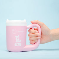 HKM-4039101 Pet Paw Washer - Antibacterial Silicone Brush & ABS Plastic, Size Medium/Sakura/Sky Blue
