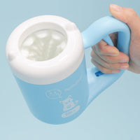 HKM-4039101 Pet Paw Washer - Antibacterial Silicone Brush & ABS Plastic, Size Medium/Sakura/Sky Blue