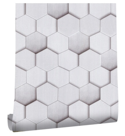 HKM-403923 Waterproof Self-Adhesive 3D Geometric Pattern Vinyl Wallpaper, 45cm x 600cm, Removable and Easy to Clean