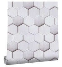 HKM-403923 Waterproof Self-Adhesive 3D Geometric Pattern Vinyl Wallpaper, 45cm x 600cm, Removable and Easy to Clean