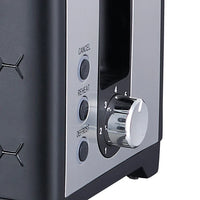HKM-404115 Stainless Steel Cool Touch Toaster with Reheat and Defrost Functions for 2 Slices