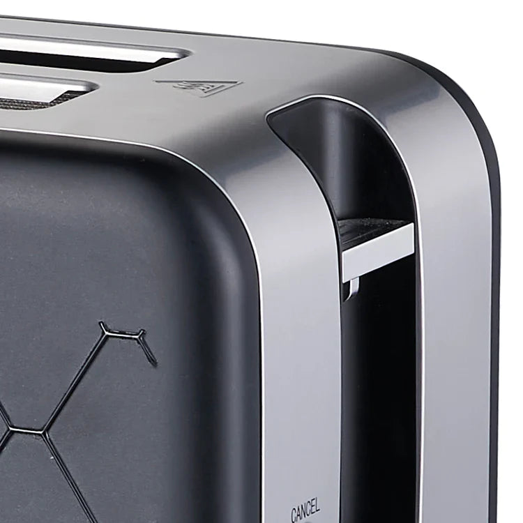 HKM-404115 Stainless Steel Cool Touch Toaster with Reheat and Defrost Functions for 2 Slices