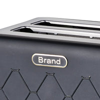 HKM-404115 Stainless Steel Cool Touch Toaster with Reheat and Defrost Functions for 2 Slices