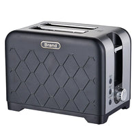 HKM-404115 Stainless Steel Cool Touch Toaster with Reheat and Defrost Functions for 2 Slices