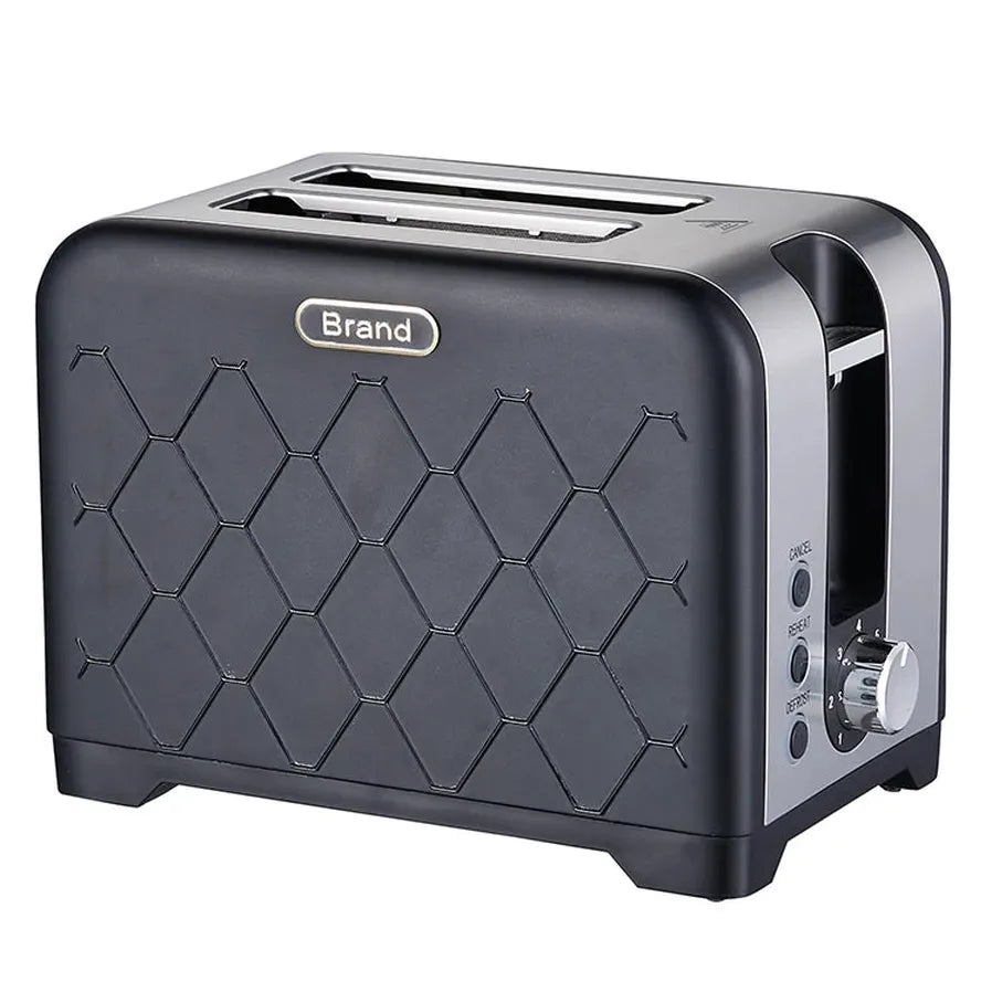 HKM-404115 Stainless Steel Cool Touch Toaster with Reheat and Defrost Functions for 2 Slices