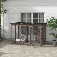 HKM-4041277 Spacious Outdoor Cat House with Three Levels and Waterproof Roof