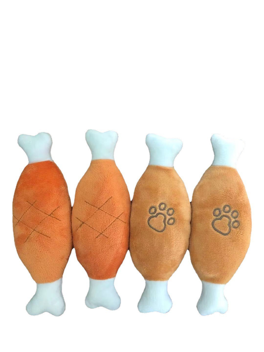 HKM-4042045 Bite-Resistant Plush Chicken Leg Pet Toy for Interactive Play and Training