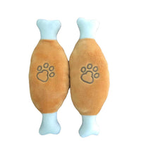 HKM-4042045 Bite-Resistant Plush Chicken Leg Pet Toy for Interactive Play and Training